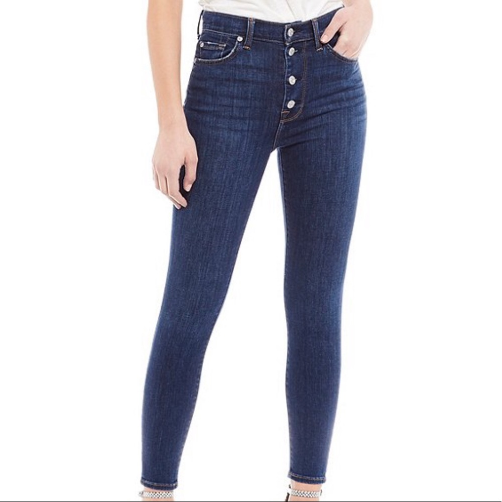 7 for All Mankind High Waist Ankle Skinny Jeans